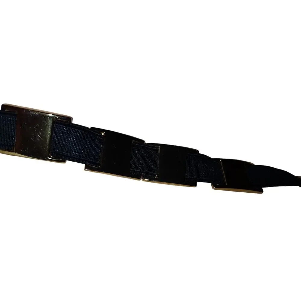 Perry Ellis Black Belt with Gold buckles and links stretchy